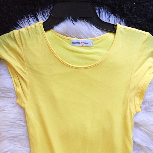 Rebecca Beeson sexy long yellow dress Sz 1 / XS - Picture 2 of 3